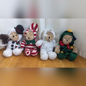 JStuff Christmas Stuffed Bears in Holiday Costumes. 10" Tall